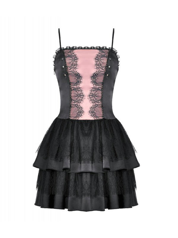Dark in Love Pink Envy Jurk - DivineDarkness- Online shop voor Gothic en Alternatieve Kleding!